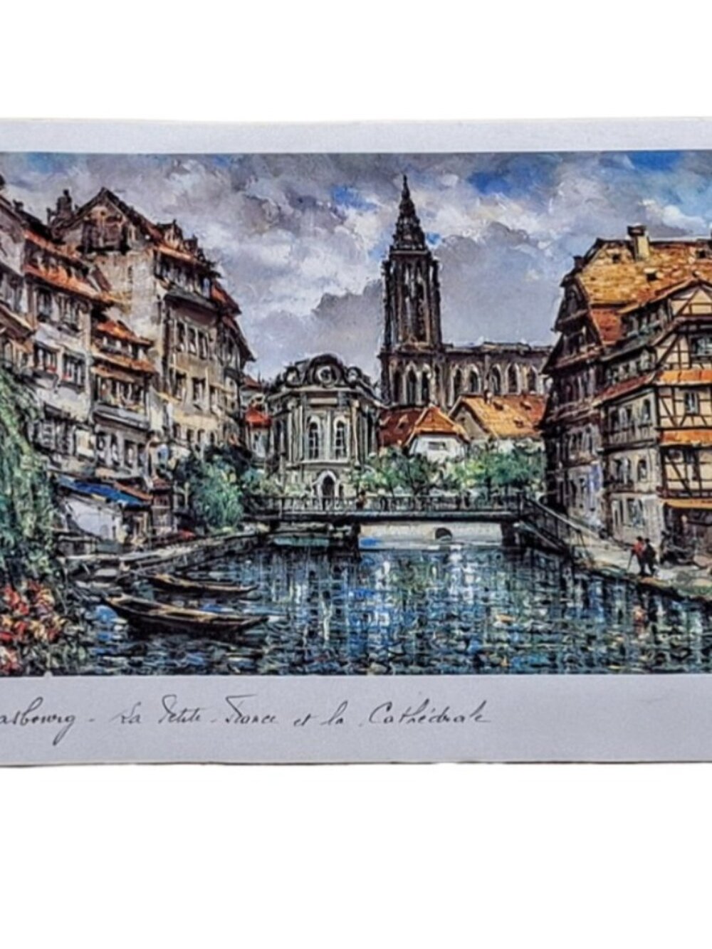 12”x8” Print of Strasbourg, La Petite France et la Cathédrale by Legendre